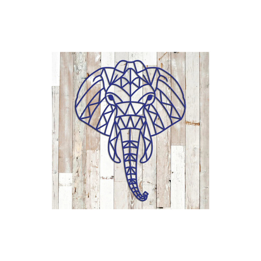 Geometric Elephant Metal Wall Art (G42)