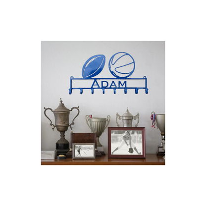 "Double Threat Medal Display Rack - Showcase Your Achievements with Style" (Z24)