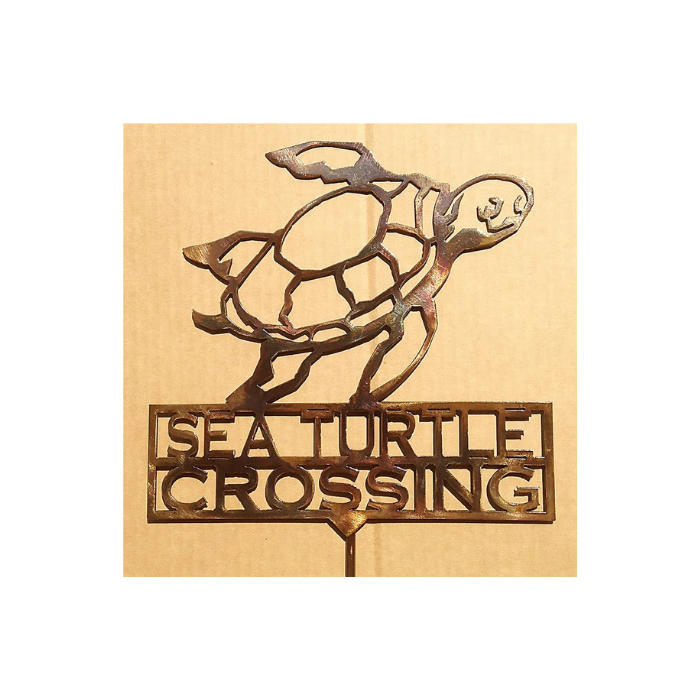 Sea Turtle Crossing Garden Stake (Z7)