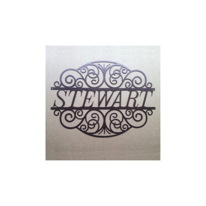 Decorative Scroll Design with Personalized Text Field (J22)