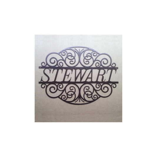 Decorative Scroll Design with Personalized Text Field (J22)