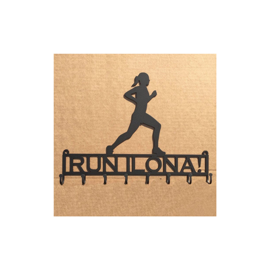 Female Runner Medal Rack Custom Text (O23)