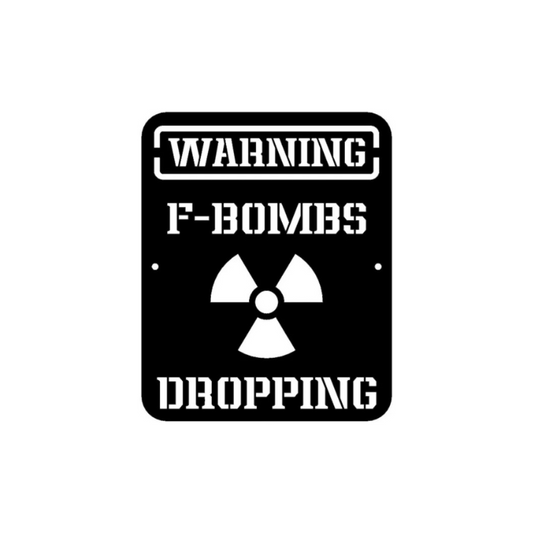 Warning F Bombs Dropping (Pkg of 4) (A60)