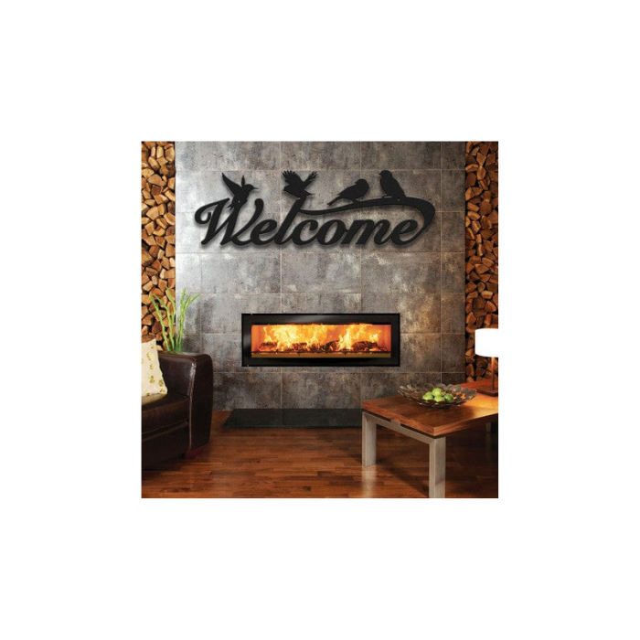 Welcome Sign with Birds (F50)