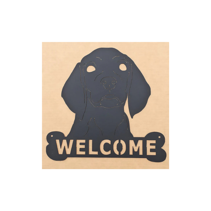 Welcome Dog Metal Wall Art (C0)