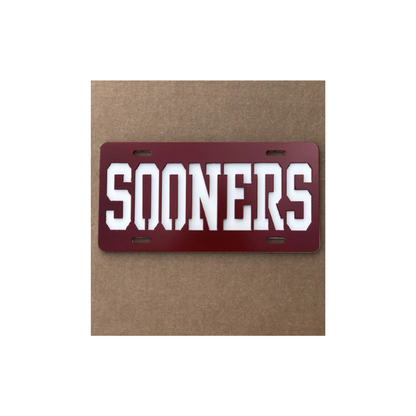 OU Sooner License Plate (E37)