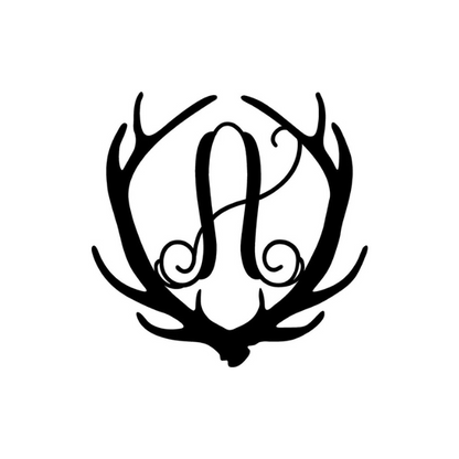 Single Letter Antler Hanger Monogram (A66)