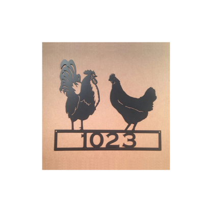 “The Duke & Duchess” Rooster & Hen Sign (H17)