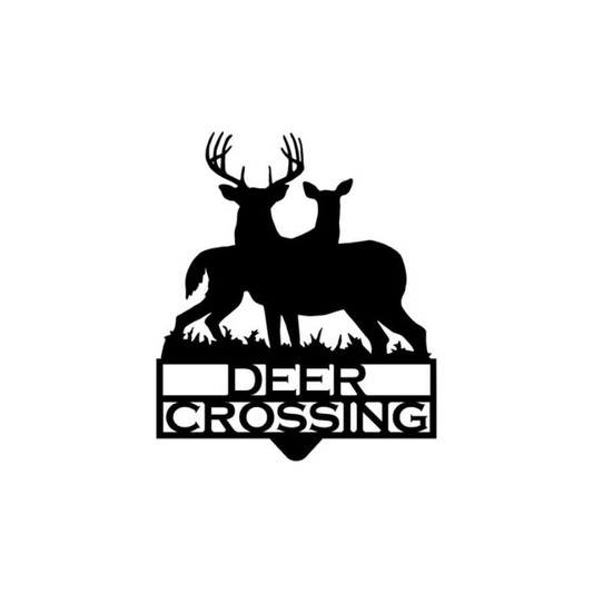 Metal Deer Crossing Garden Stake (A79)