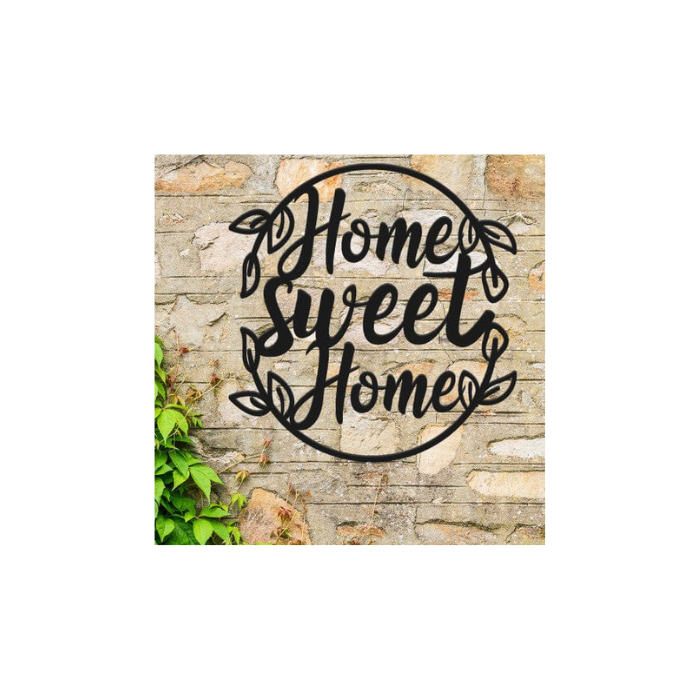 Beautiful Oval Home Sweet Home Sign (F36)