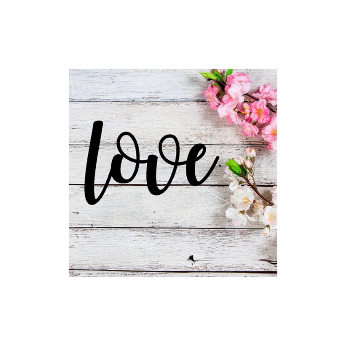 Love Metal Sign 14 inch Love Wall Sign (C32)