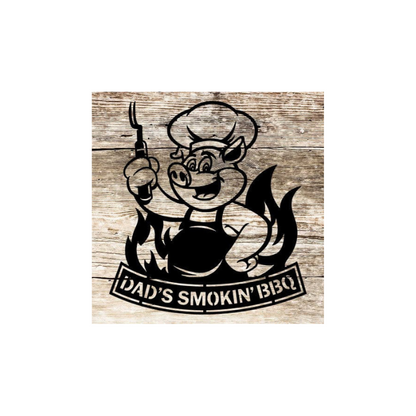 Smokey The BBQ Pig with Personalized Text (E50)