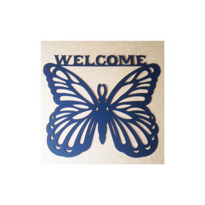 Metal Welcome Sign Butterfly (A5)