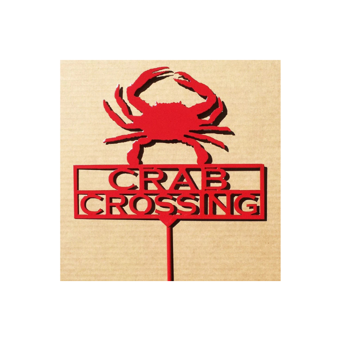 Crab Crossing Garden Stake (A12)