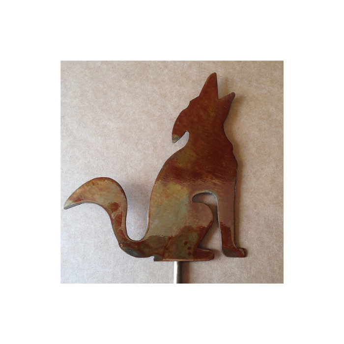 Coyote Metal Garden Stake (B1)