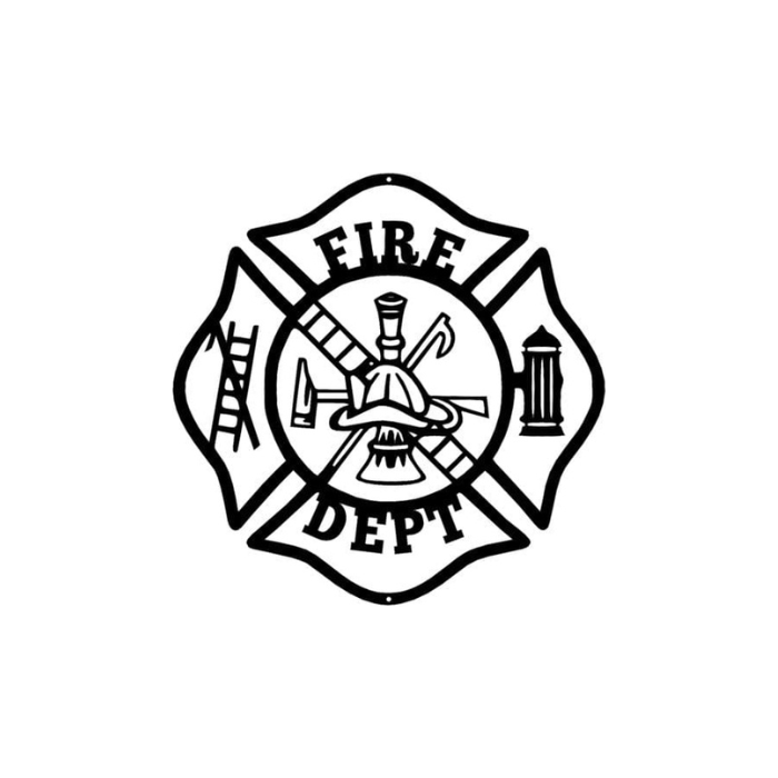 Firefighter Metal Maltese Cross (f59)