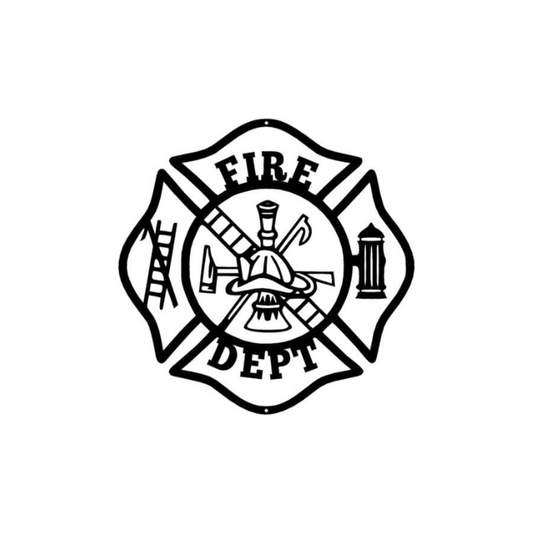 Firefighter Metal Maltese Cross (f59)