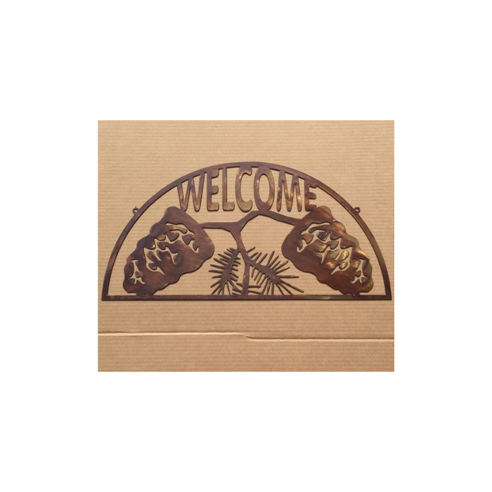 Pine Cone Welcome Sign (W8)