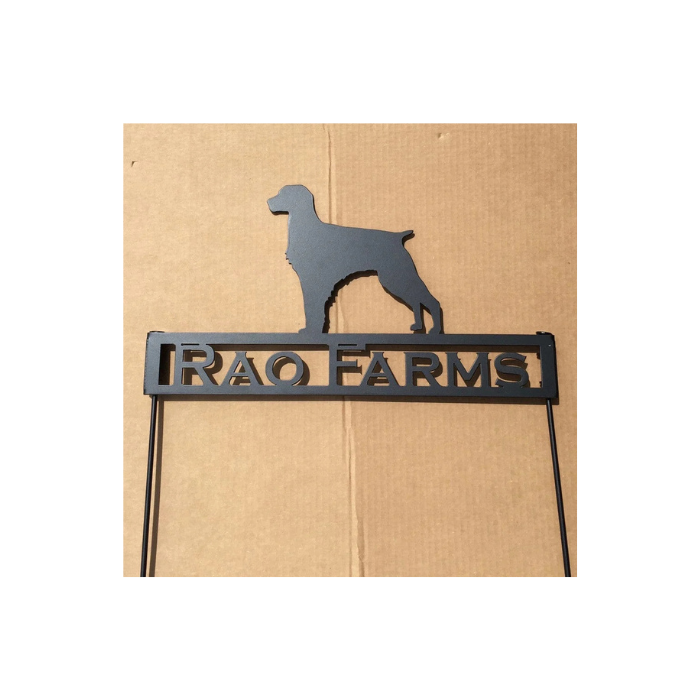 Brittany Spaniel Metal Garden Stake with Personalized Text Field (X29)