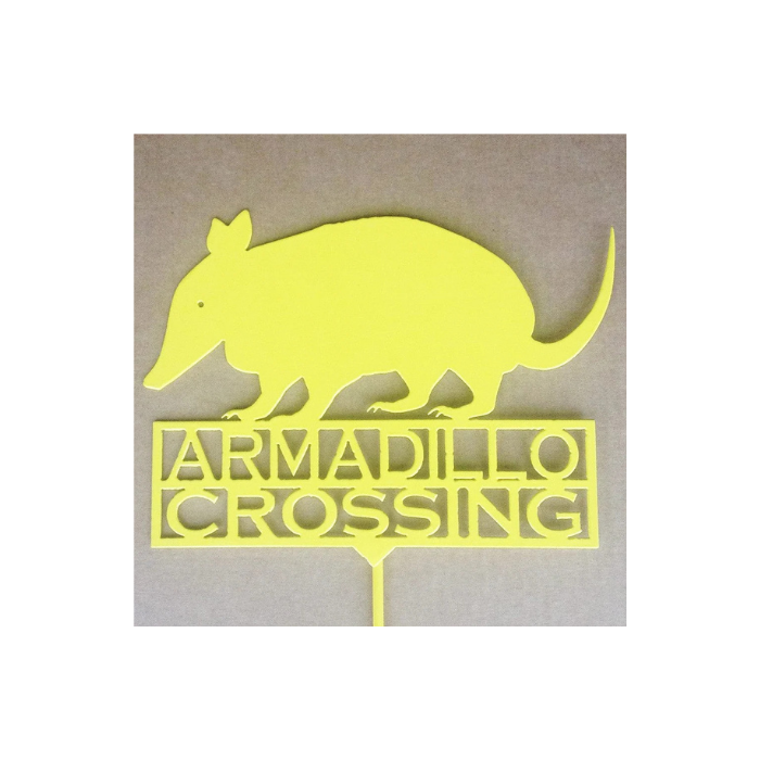 Armadillo Crossing Garden Stake (A11)