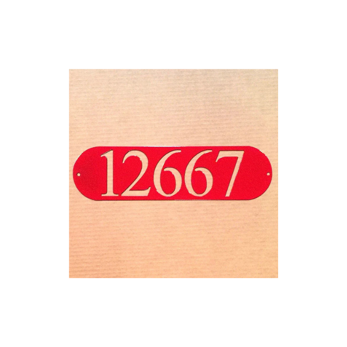 Oval Address Plaque Metal Wall Art (X20)