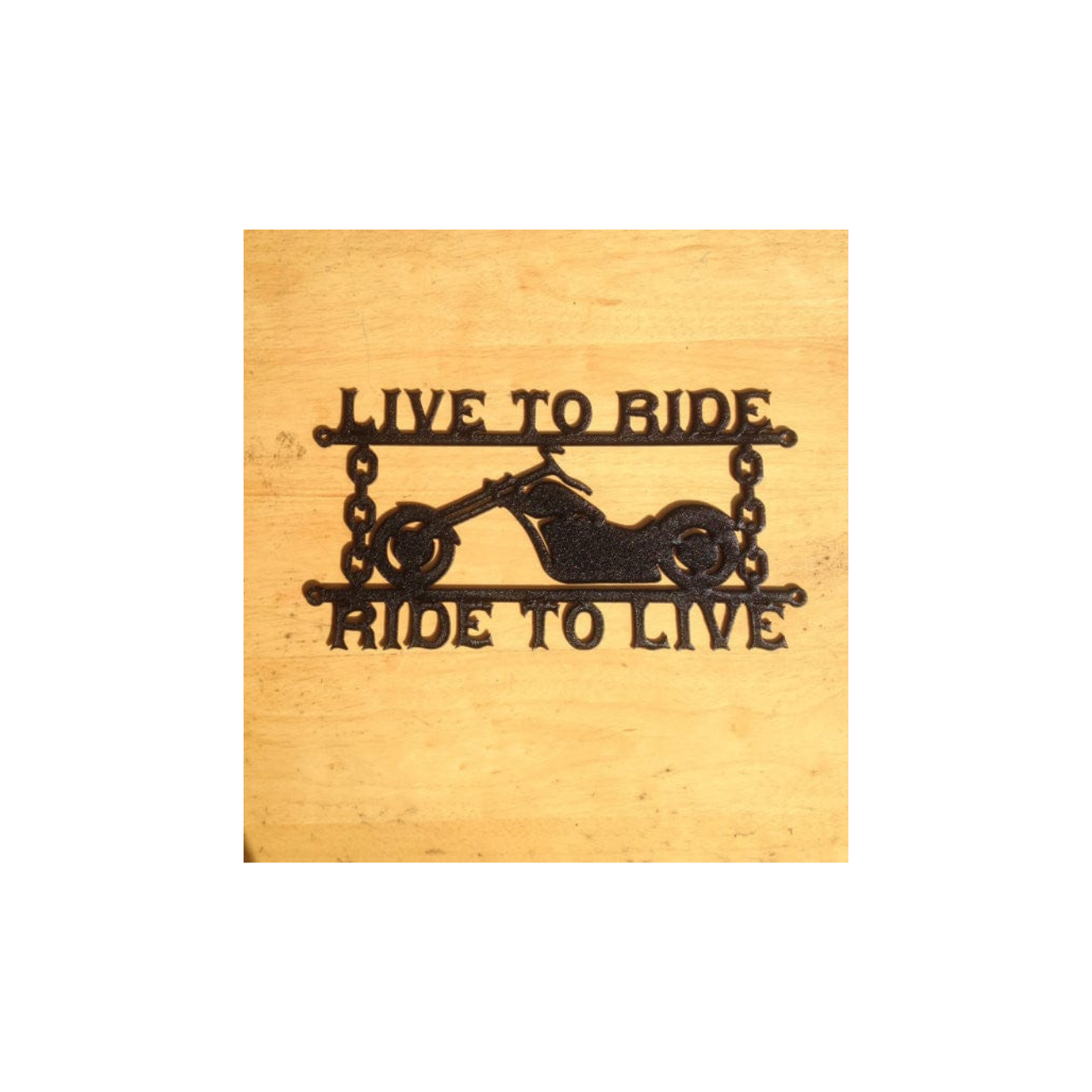 Live to ride motorcycle sign with custom text (Z17)