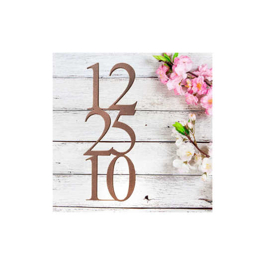 Stacked Wedding Date Wall Art (N21)