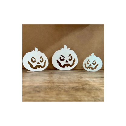 "Rustic Elegance: Set of Three Handcrafted Metal Pumpkins for Autumn Décor" (B90)