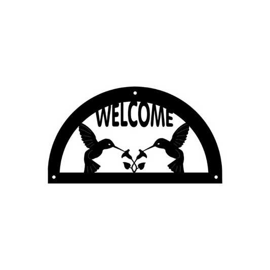 Hummingbirds Welcome Sign (Pkg of 4) ( A19 )