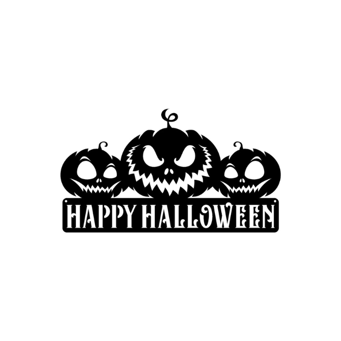 Happy Halloween Metal Wall Art - Spooky Season's Greetings (C72)