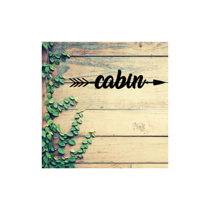 Cabin This Way! Metal Wall Art (B53)