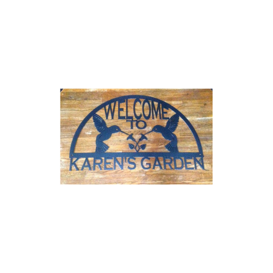 Hummingbird Garden Welcome Sign (F15)