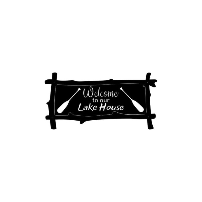 Welcome to Our Lake House Metal Wall Art Signs (A74)