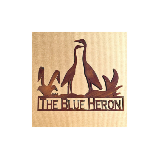 Heron Sign with Custom Text Field (X1)