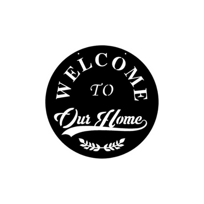 Welcome Home Metal Sign, Metal Wall Art, (F48)