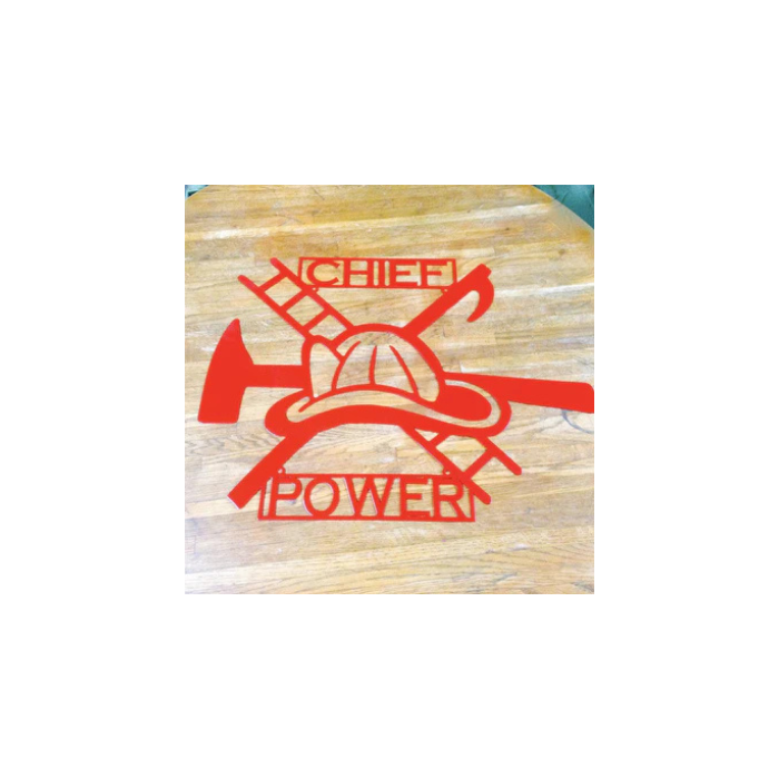 Fireman Helmet Sign with Custom Text Field (L20)