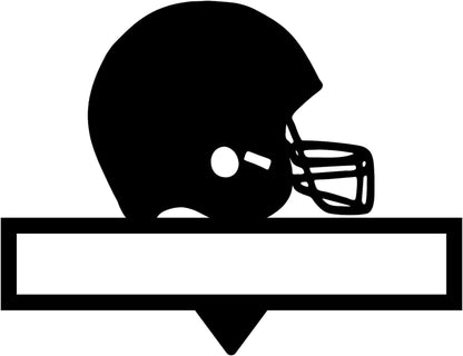 Football Helmet Garden Stake with Custom Text Box and Your Number in the Helmet  (A28)