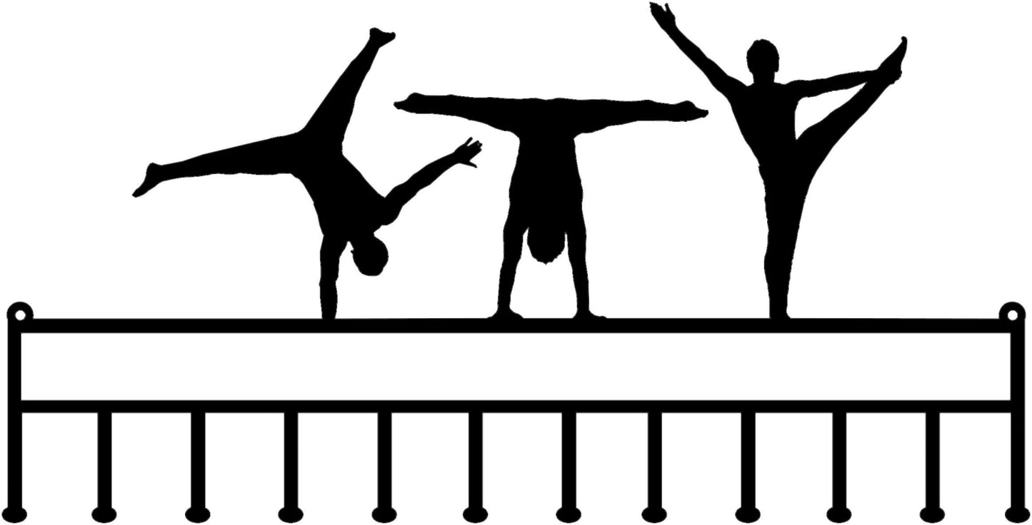 Male Gymnastic Metal Rack Custom Text (F16)