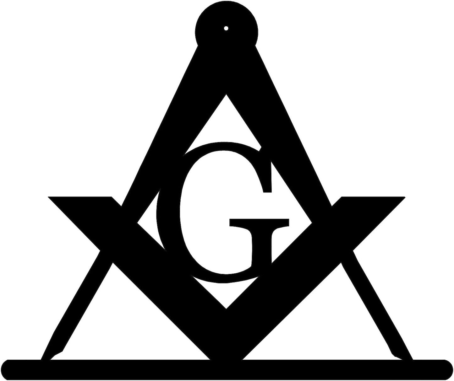 Masonic Metal Wall Sign with Personalized Text (I28)