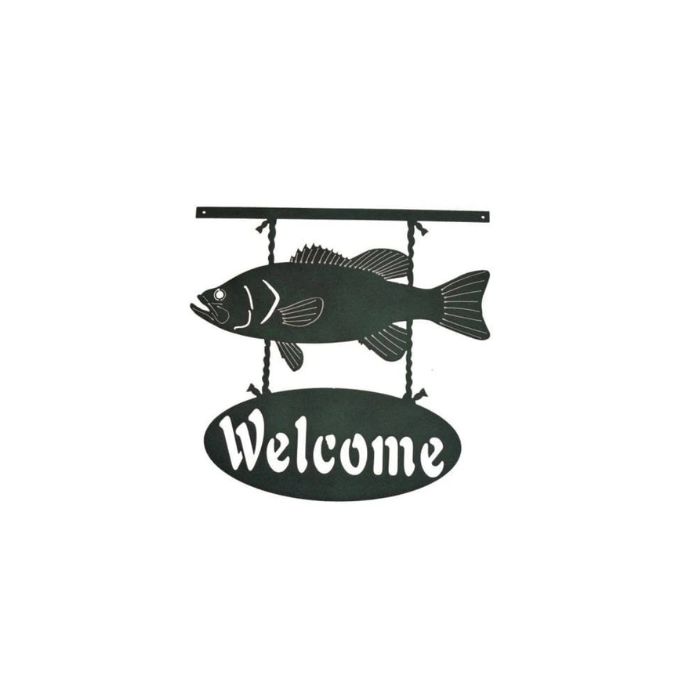 Welcome Fish Metal Wall Art (U)