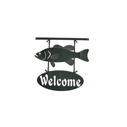 Welcome Fish Metal Wall Art (U)