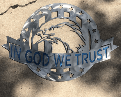 Rusty Rooster Fabrication & Design Physical product Eagle with "In God We Trust" Text (G32)