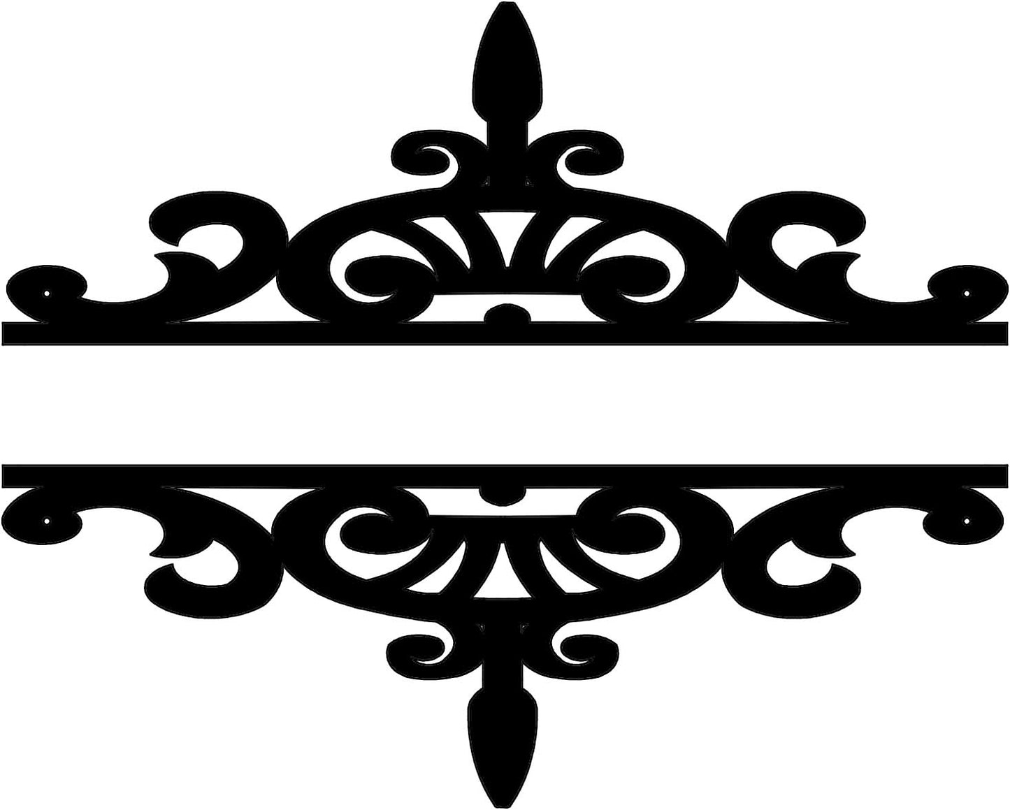 Fancy Scroll Work Address or Name Sign (T6)