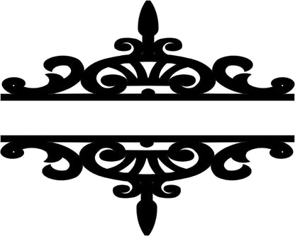 Fancy Scroll Work Address or Name Sign (T6)